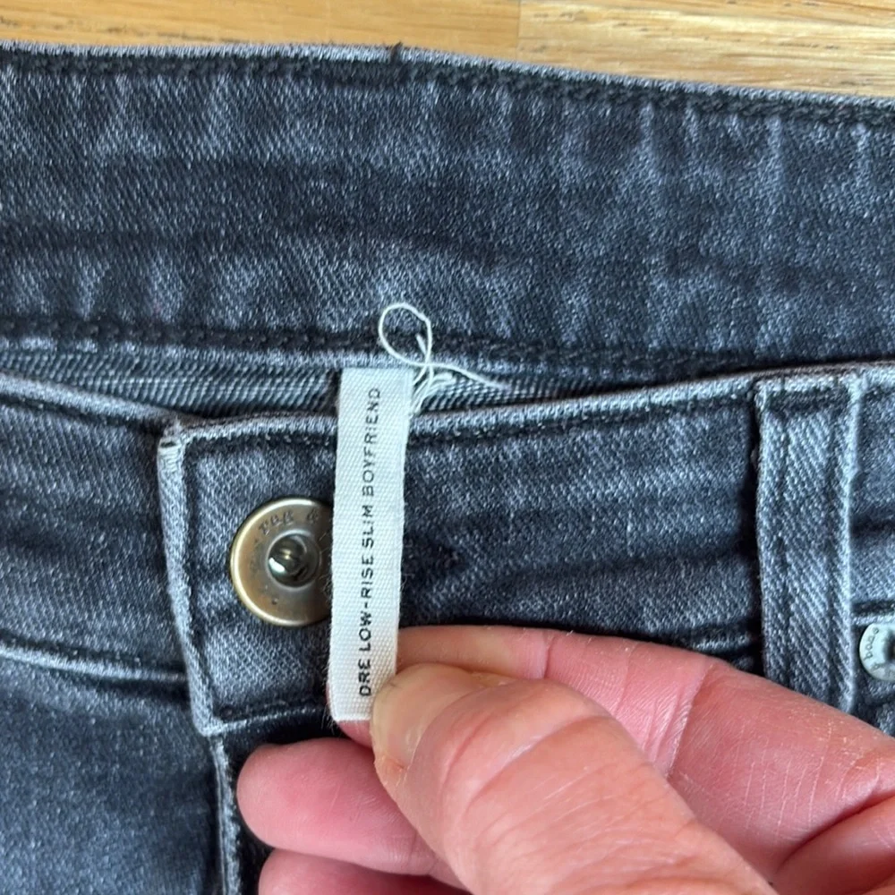 Rag & Bone Dre Low-Rise Slim Boyfriend Jeans in Night Rider 29 - Picture 3 of 14